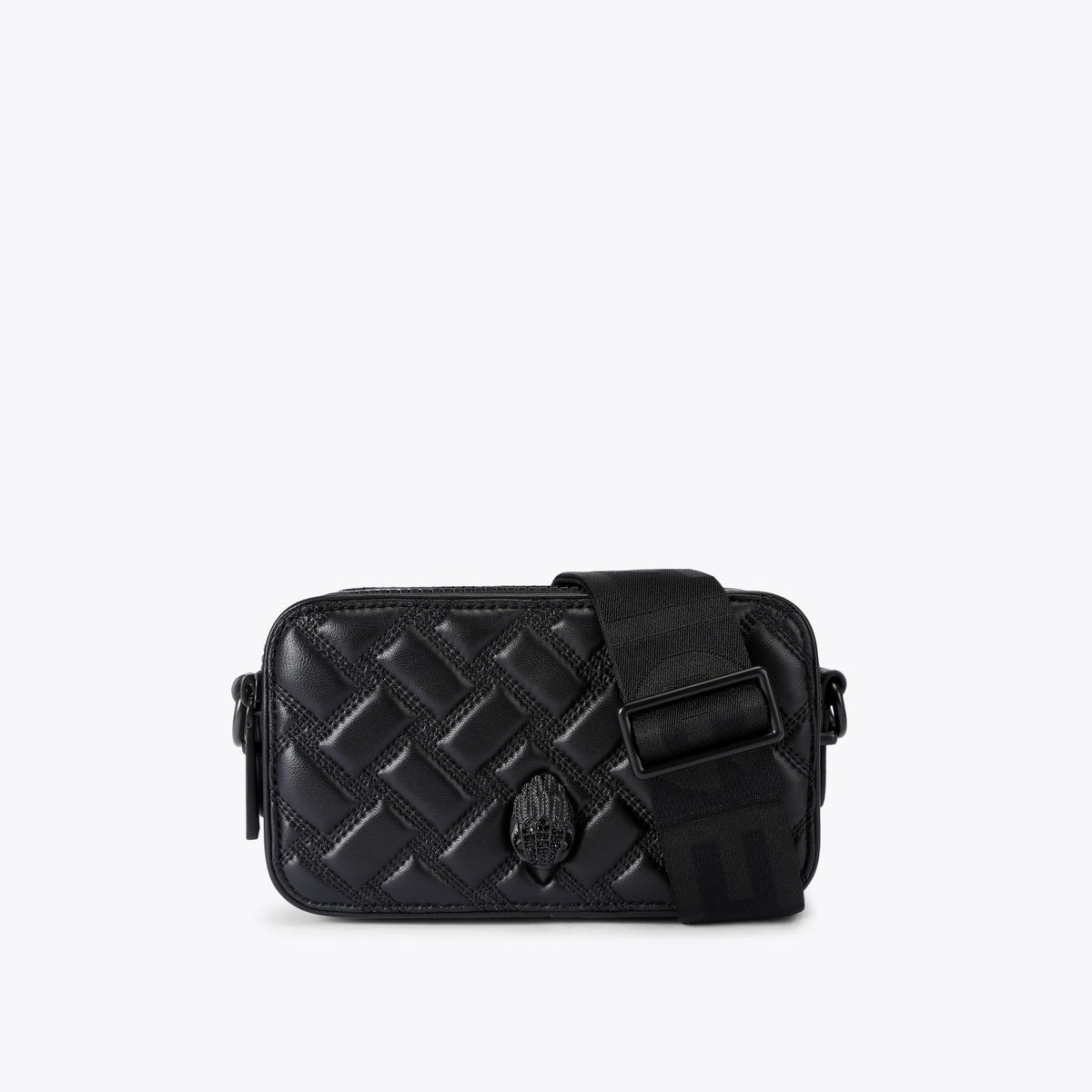 Dual Zip Kensington Camera Crossbody Bag in Black