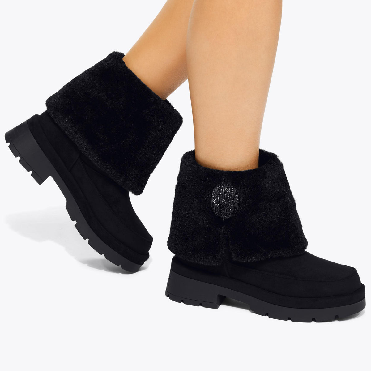 Blighty Cozy Ankle Boot in Black Suede