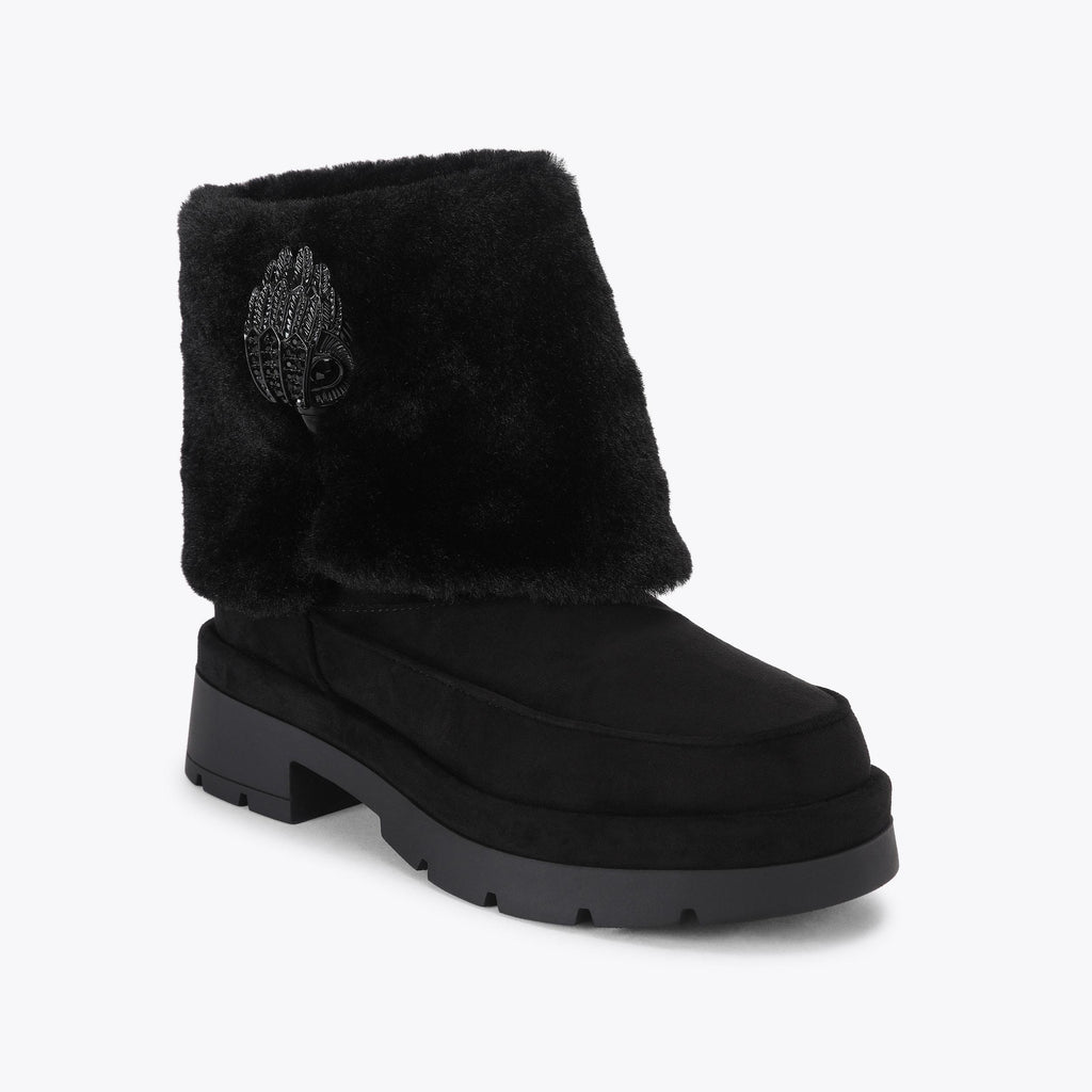 Blighty Cozy Ankle Boot in Black Suede
