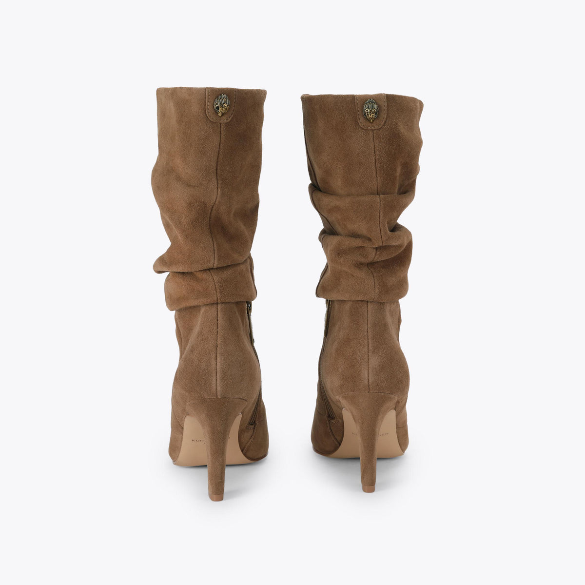 Elizabeth Slouch Boot in Tan Suede