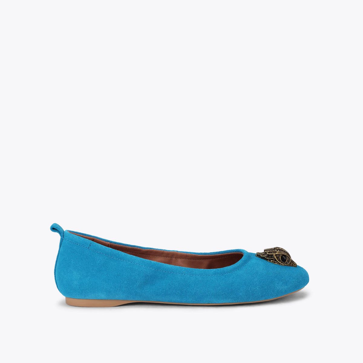 Belgravia Ballet Flat in Blue Suede