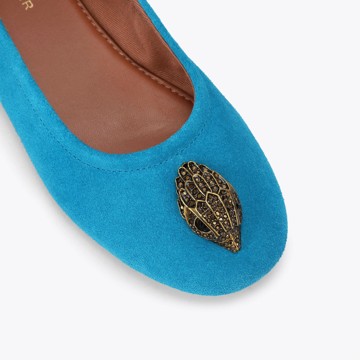 Belgravia Ballet Flat in Blue Suede