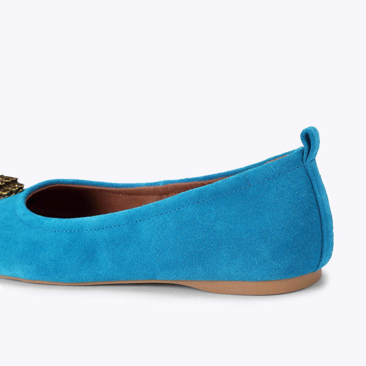 Belgravia Ballet Flat in Blue Suede