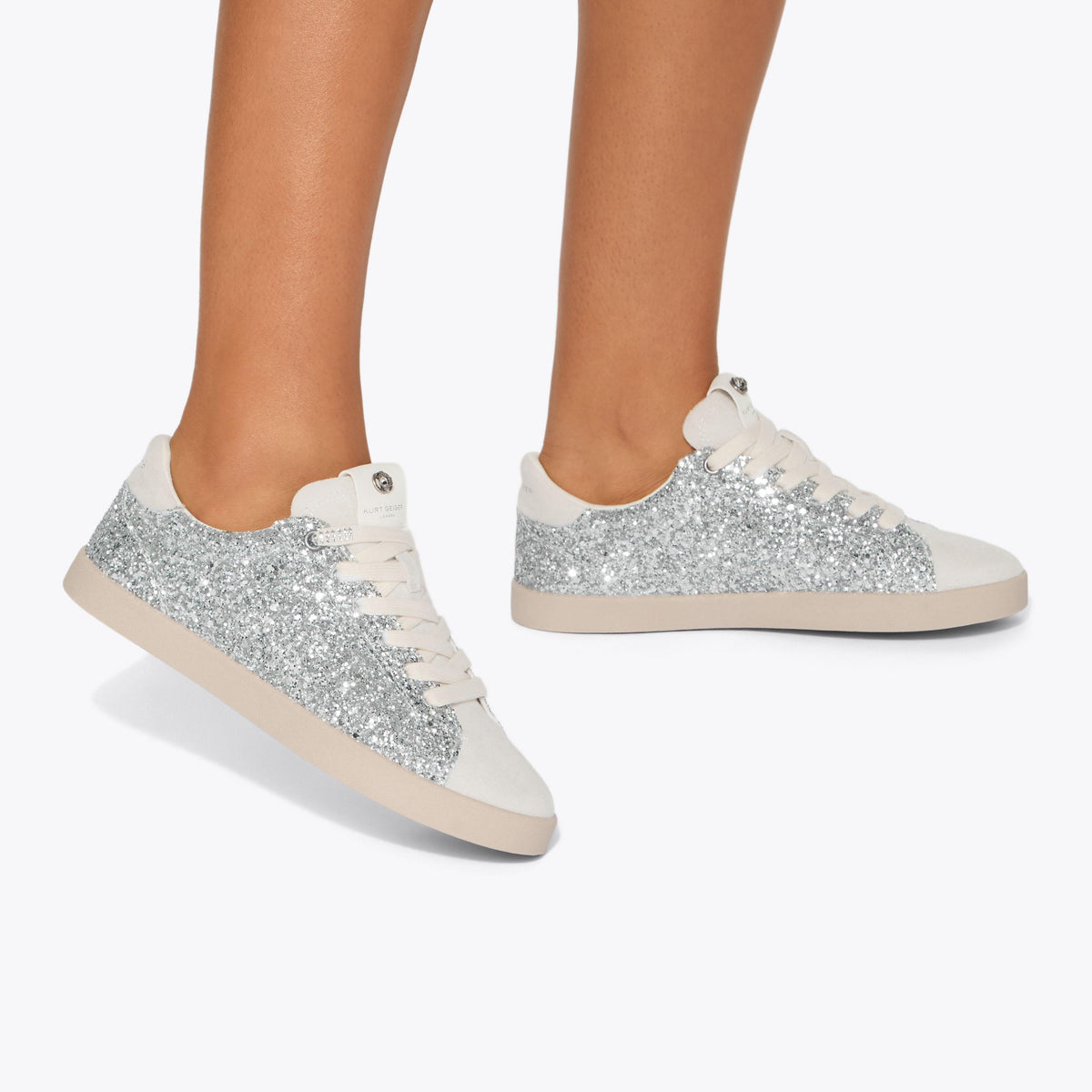 Britton Sneakers in Silver Glitter