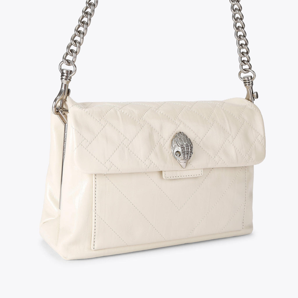 Celia Structured Shoulder Bag in Bone Leather