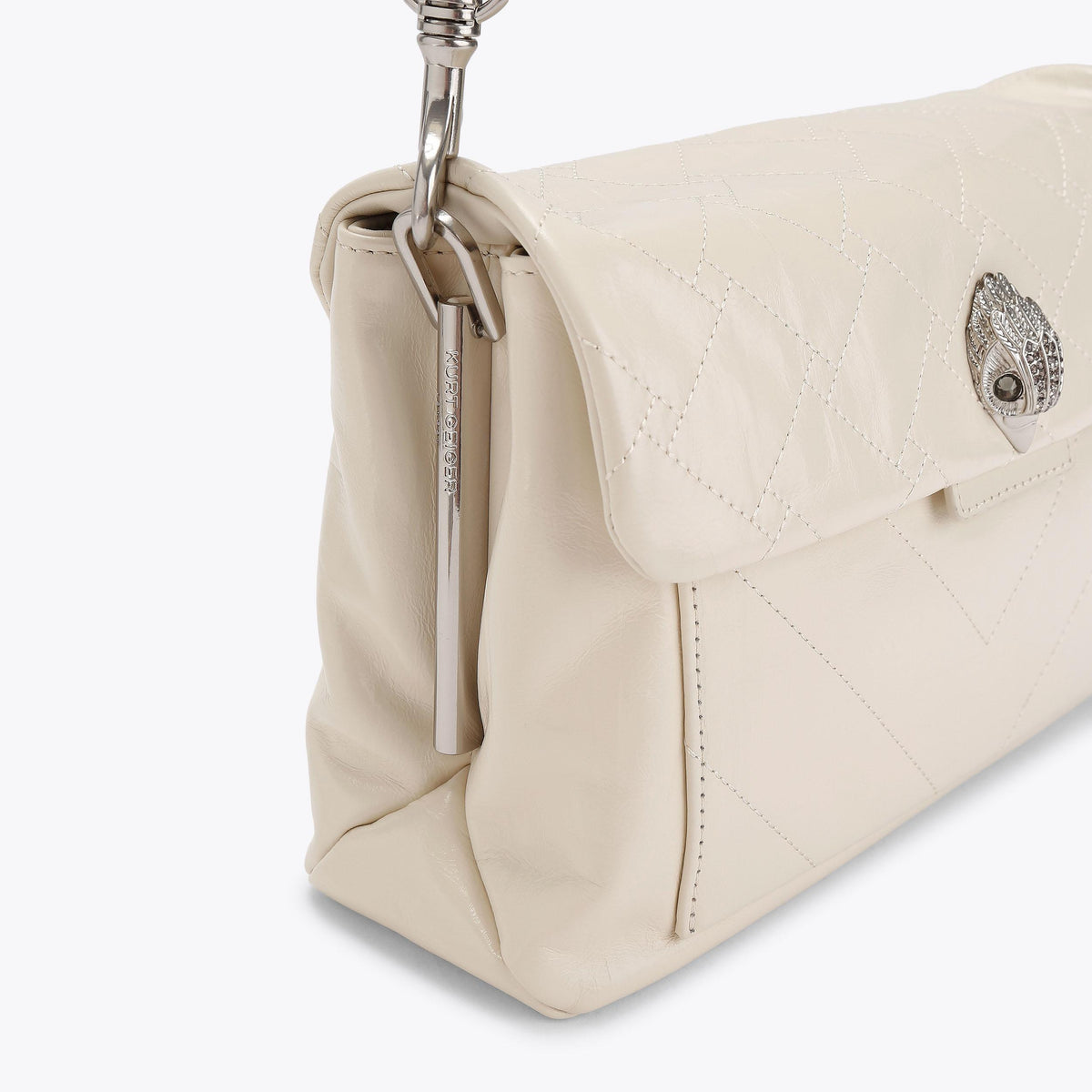 Celia Structured Shoulder Bag in Bone Leather