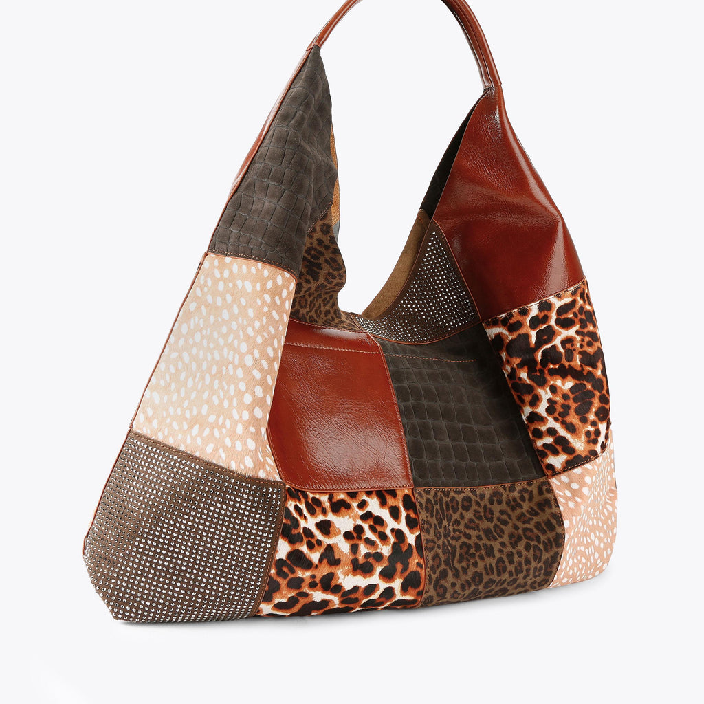 Large Chelsea Slouch Hobo Bag in Patchwork Leather
