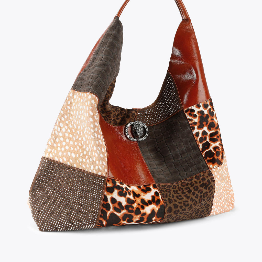 Large Chelsea Slouch Hobo Bag in Patchwork Leather