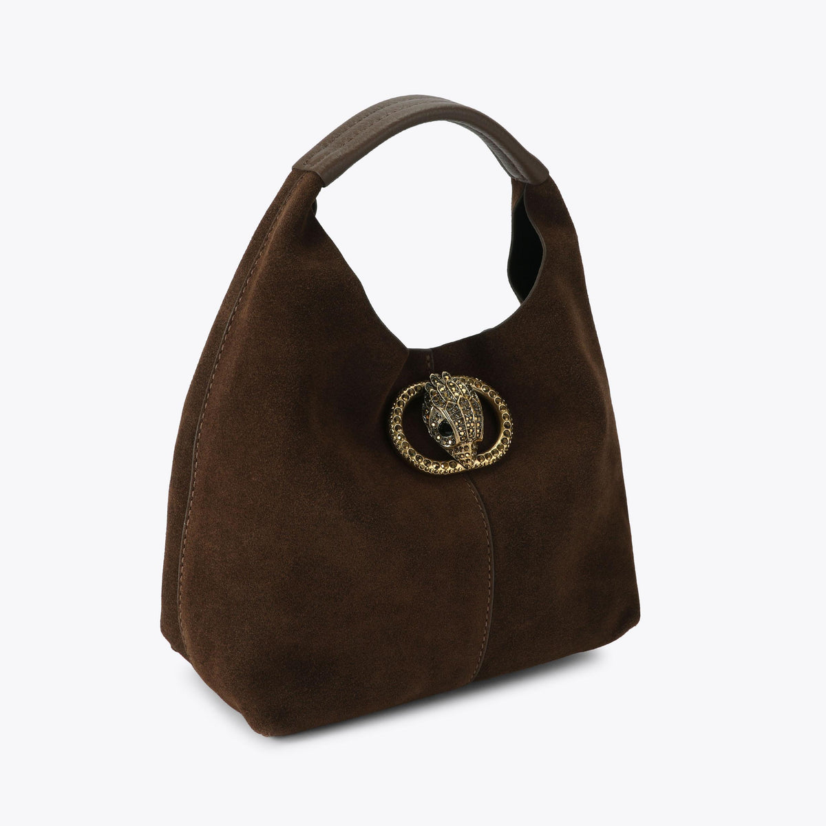 Chelsea Small Slouch Hobo Bag in Brown Suede