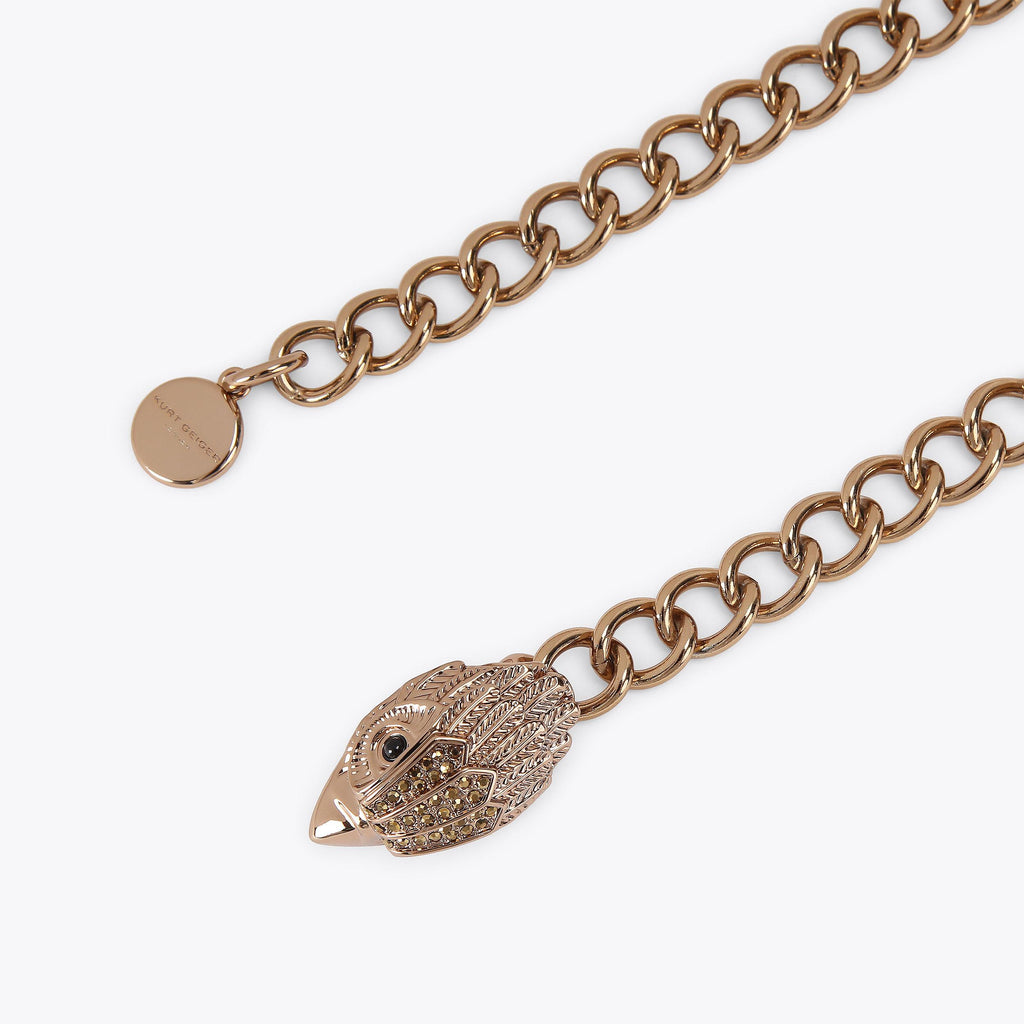 Eagle Pendant Charm Belt in Gold Chain