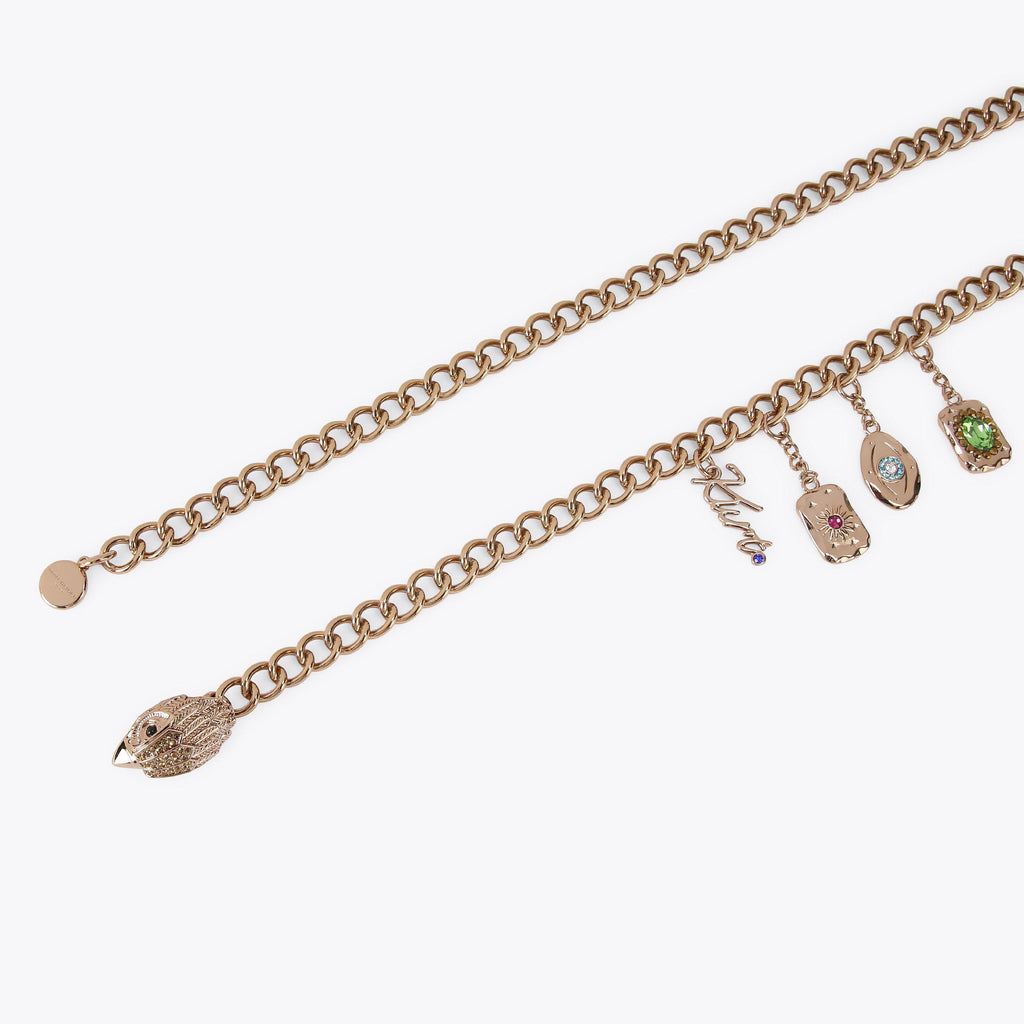 Eagle Pendant Charm Belt metallics