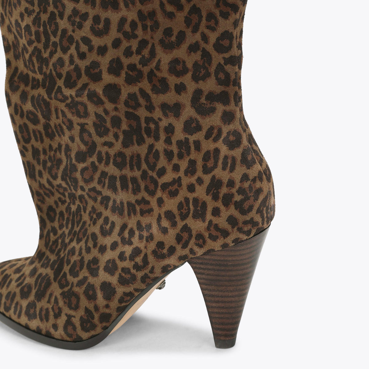 Lambeth Leopard Print Slouch Knee Boot in Brown