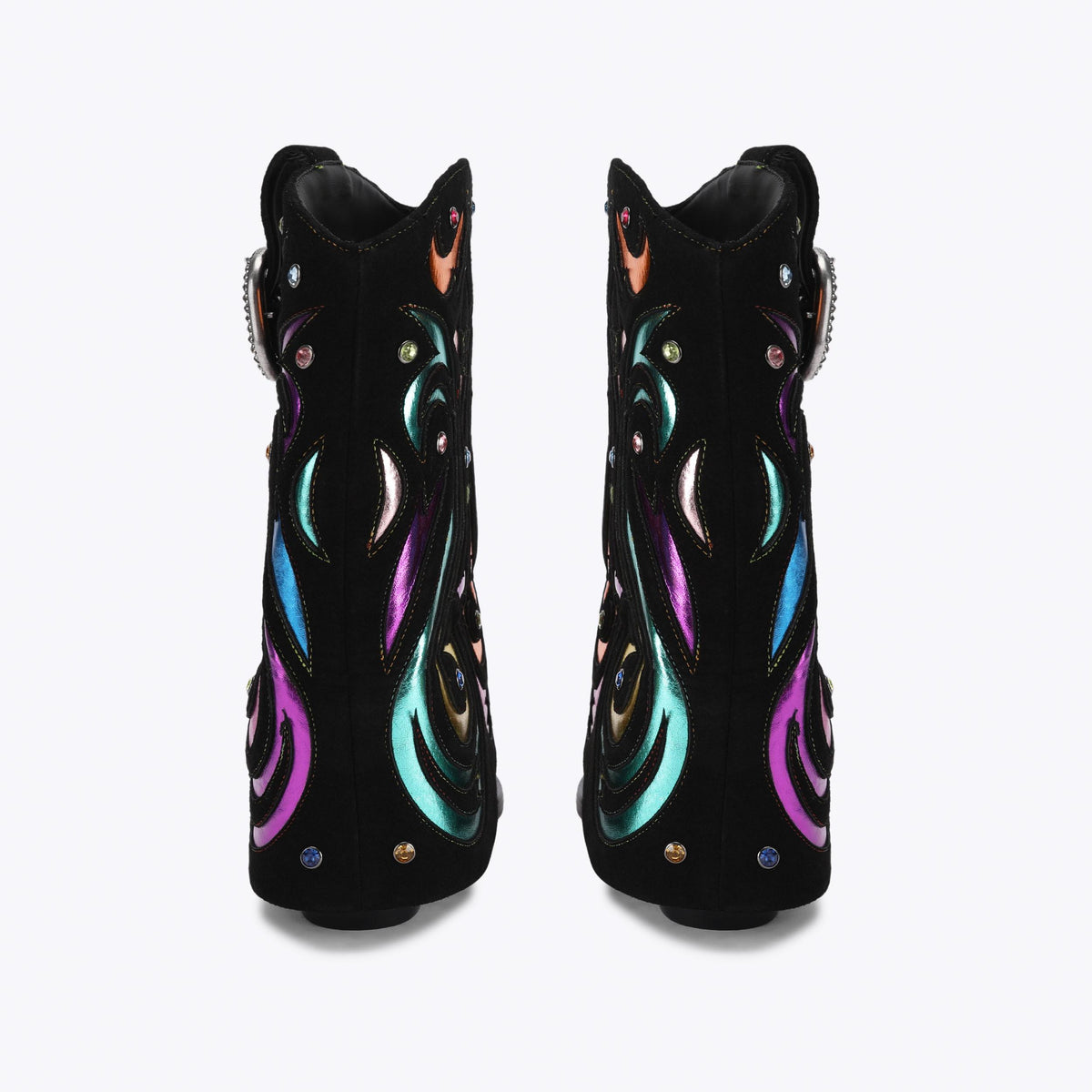 Notting Fold Over Boot in Black Suede