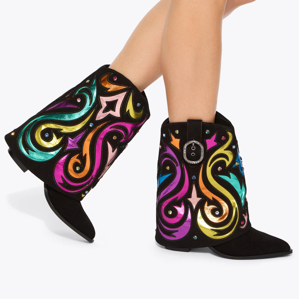 Notting Fold Over Boot black