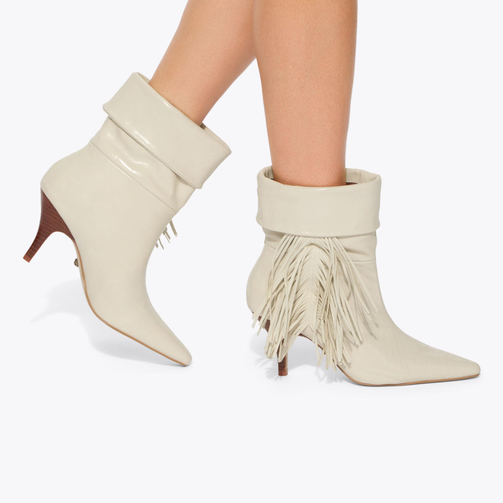 Piccadilly Slouch Boot in Bone Leather
