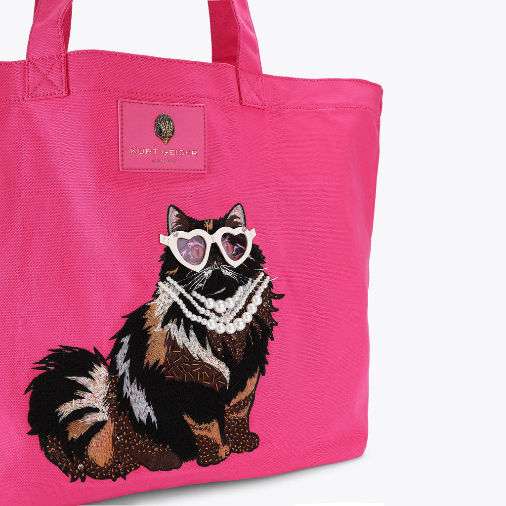 Holborn Shopper Patch Bag in Pink Canvas