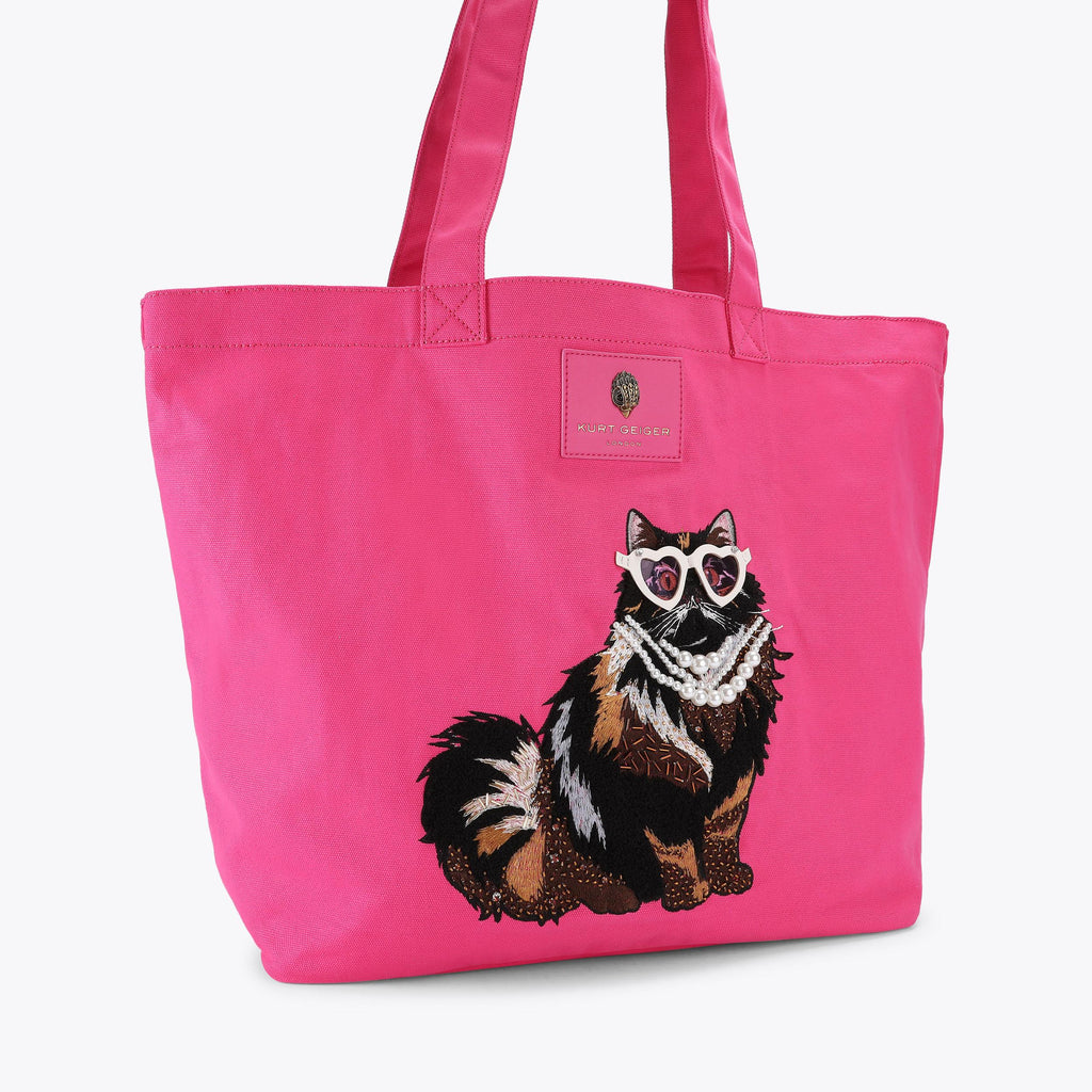 Holborn Shopper Patch Bag in Pink Canvas