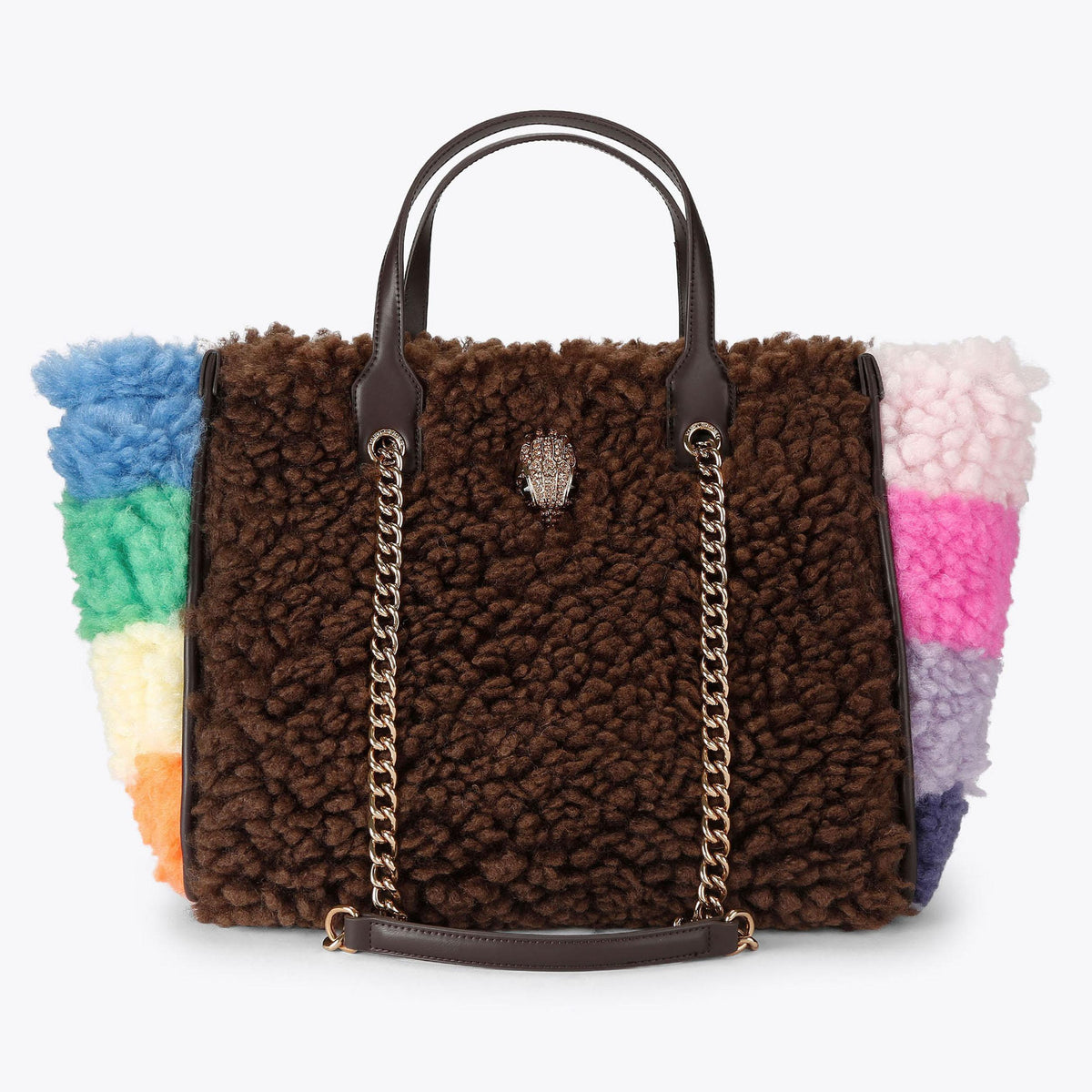 Small Hoxton Shopper Tote in Brown Faux Fur