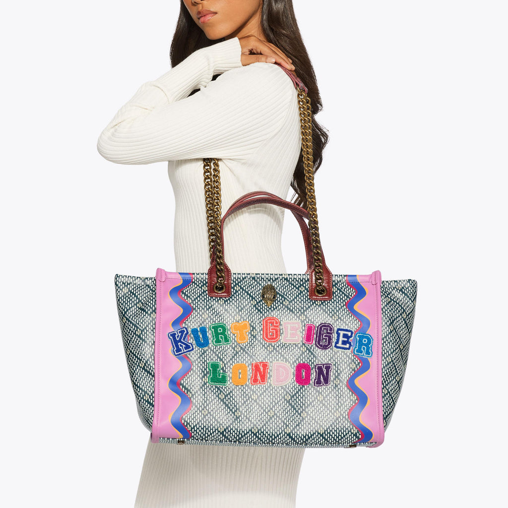 Hoxton Printed Canvas Shopper Bag in Multi Colour