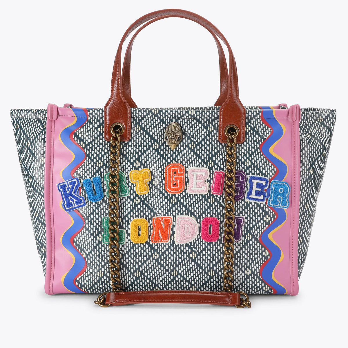 Hoxton Printed Canvas Shopper Bag in Multi Colour