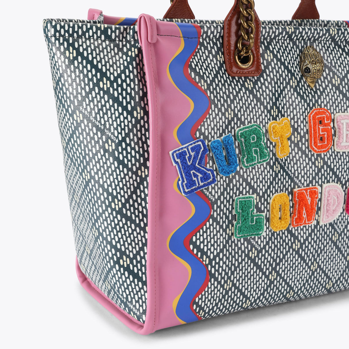 Hoxton Printed Canvas Shopper Bag in Multi Colour