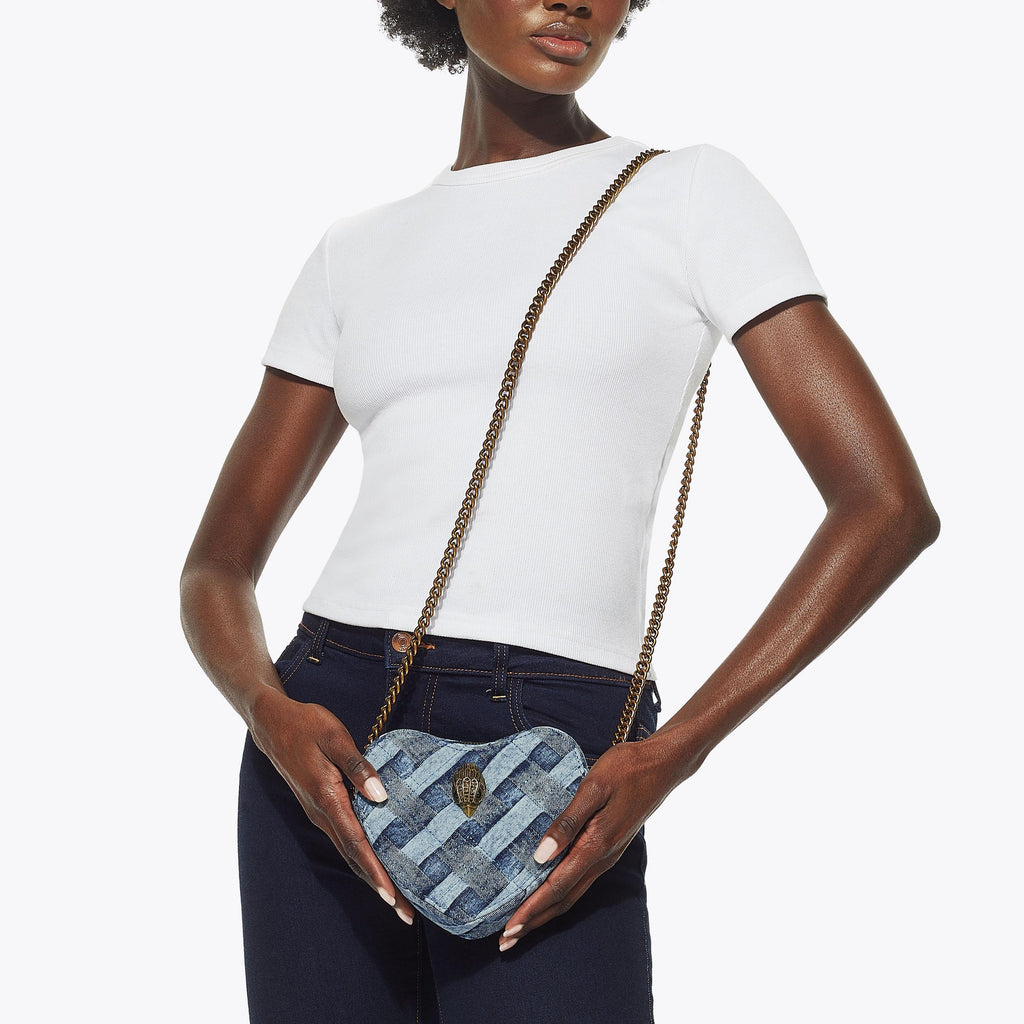 Kensington Heart Crossbody Bag in Blue