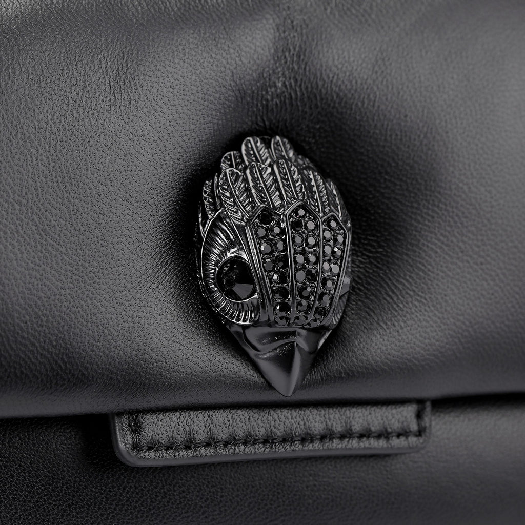 Oxford Shoulder Bag in Black Lambskin Leather