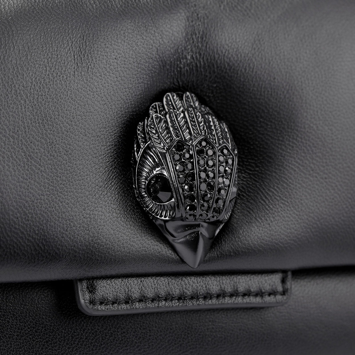 Oxford Shoulder Bag in Black Lambskin Leather