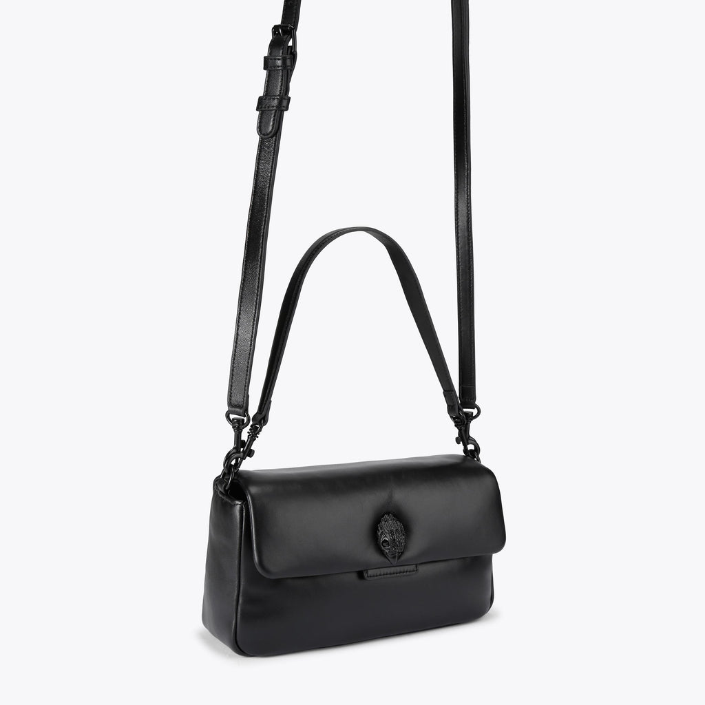 Oxford Shoulder Bag in Black Lambskin Leather