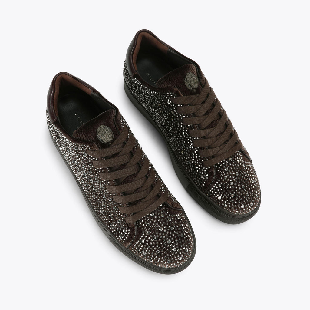 Lennon Crystal Sneaker brown