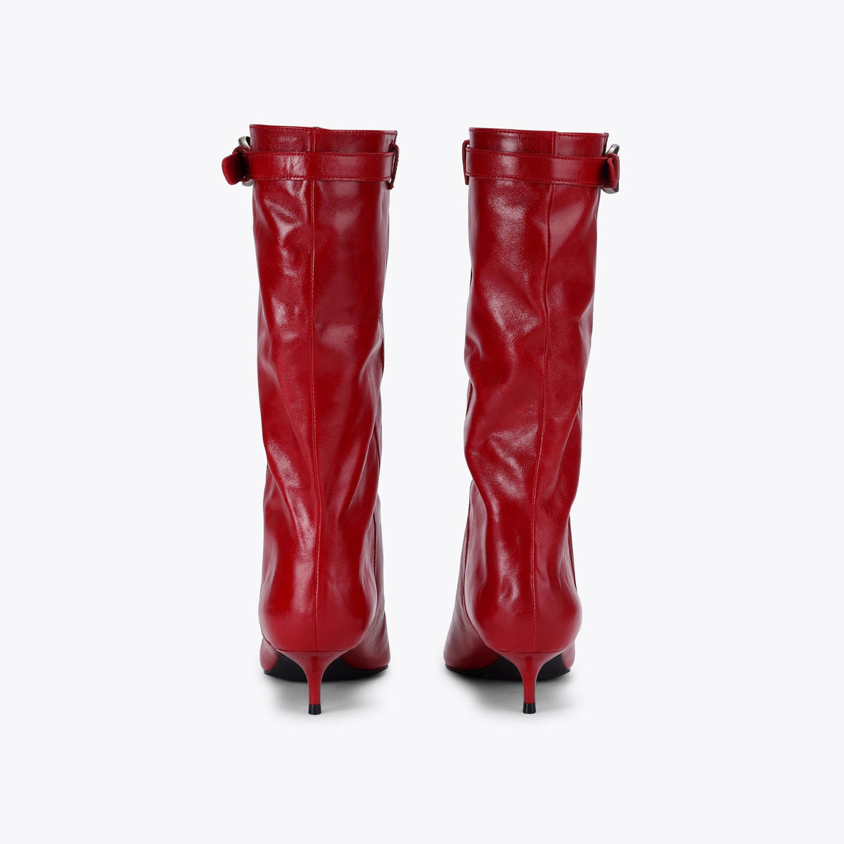 Opera Boot in Red Crinkled Finish