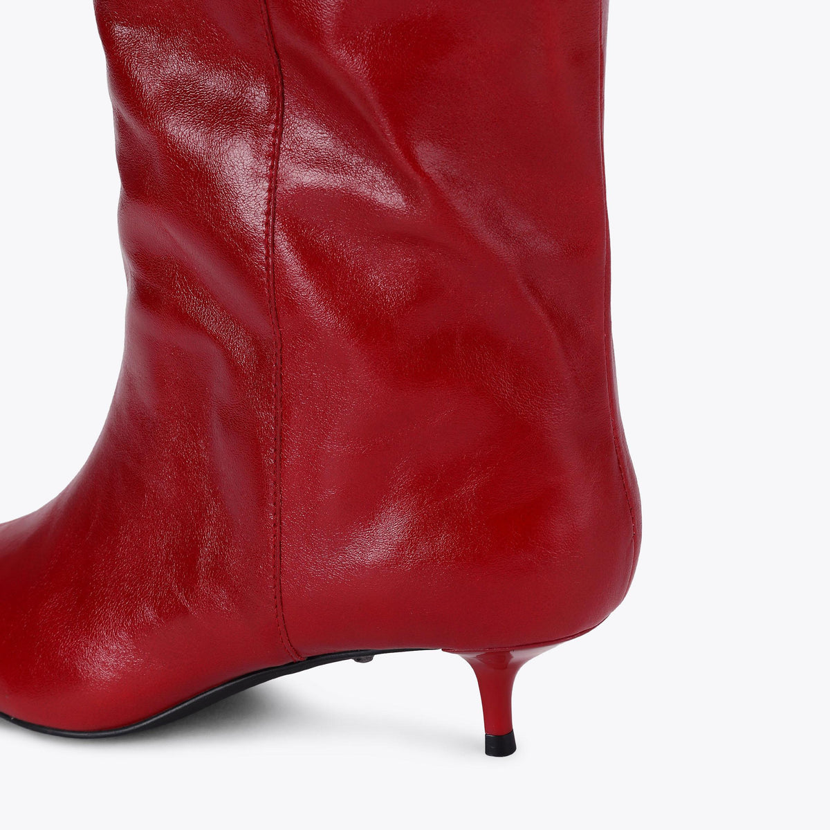 Opera Boot in Red Crinkled Finish