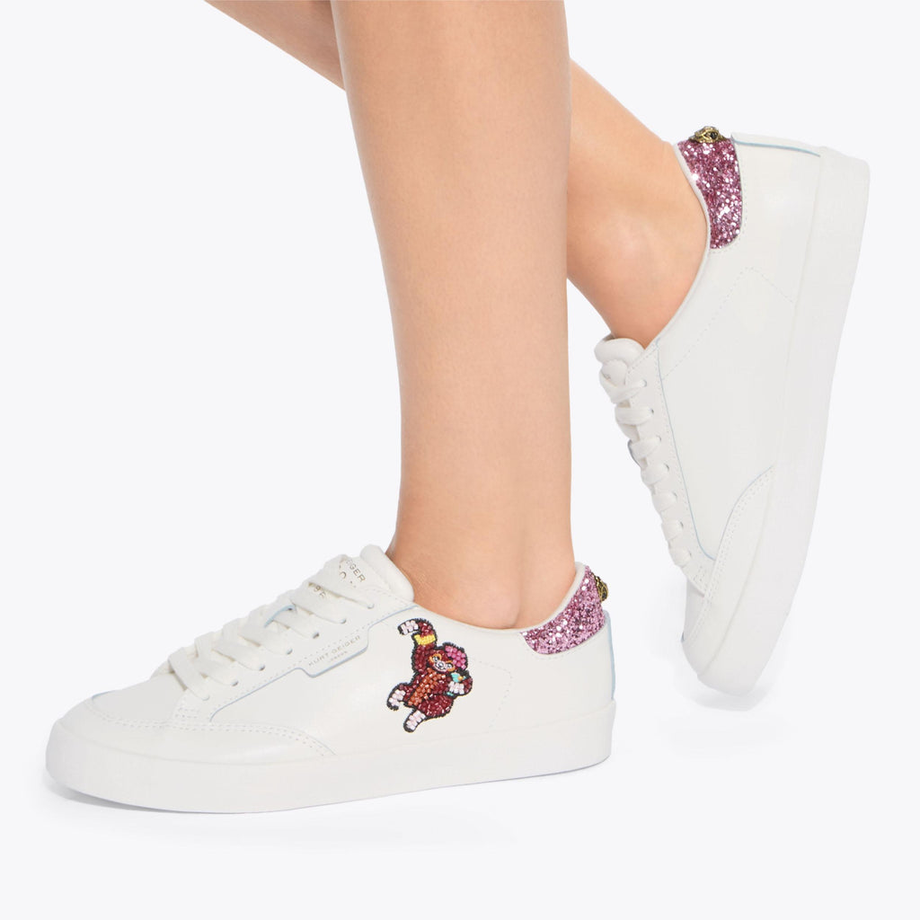 London Patch Sneakers in White Leather