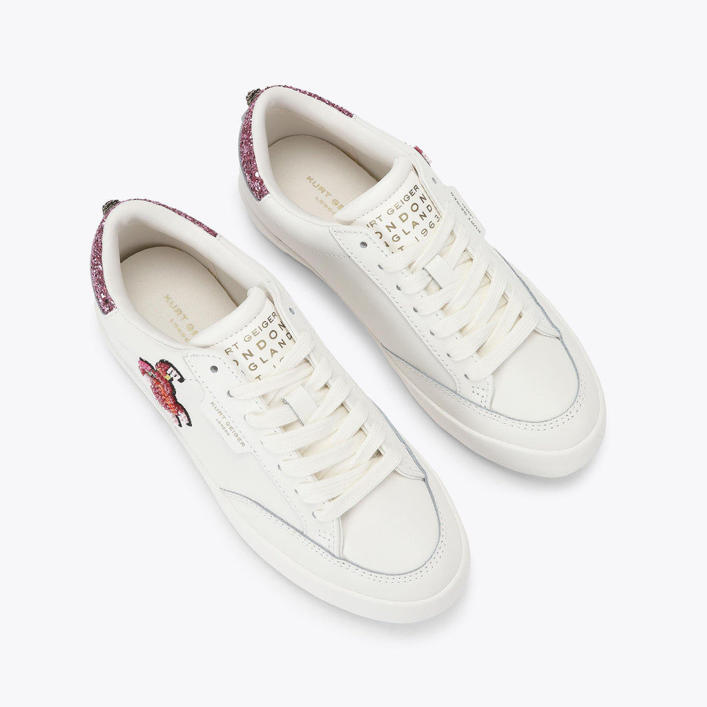 London Patch Sneakers in White Leather