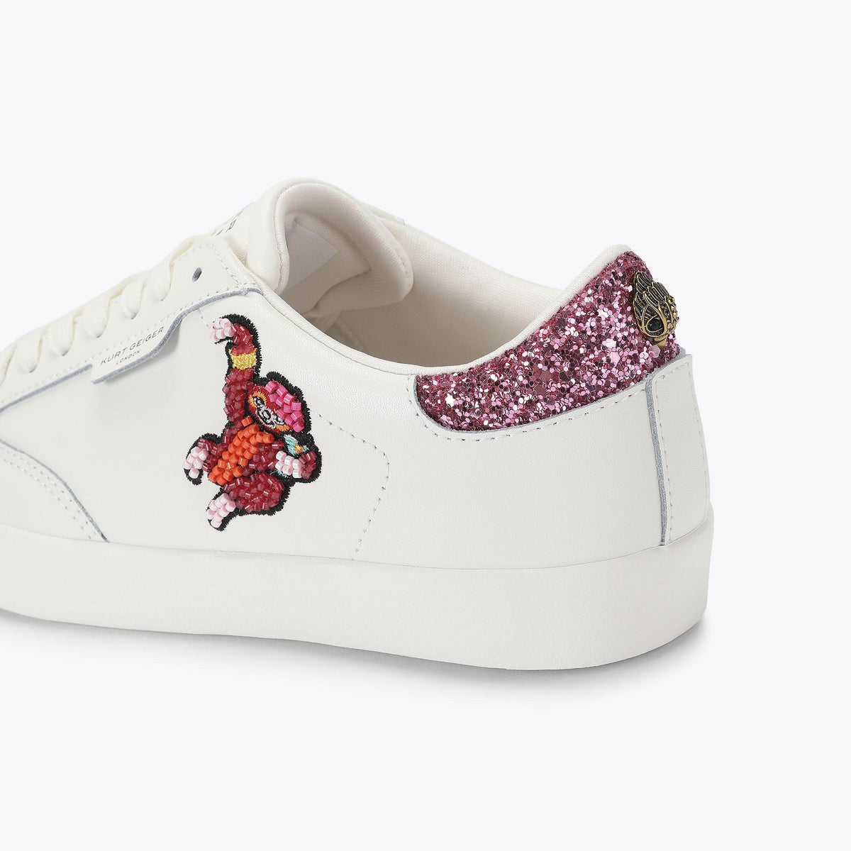 London Patch Sneakers in White Leather