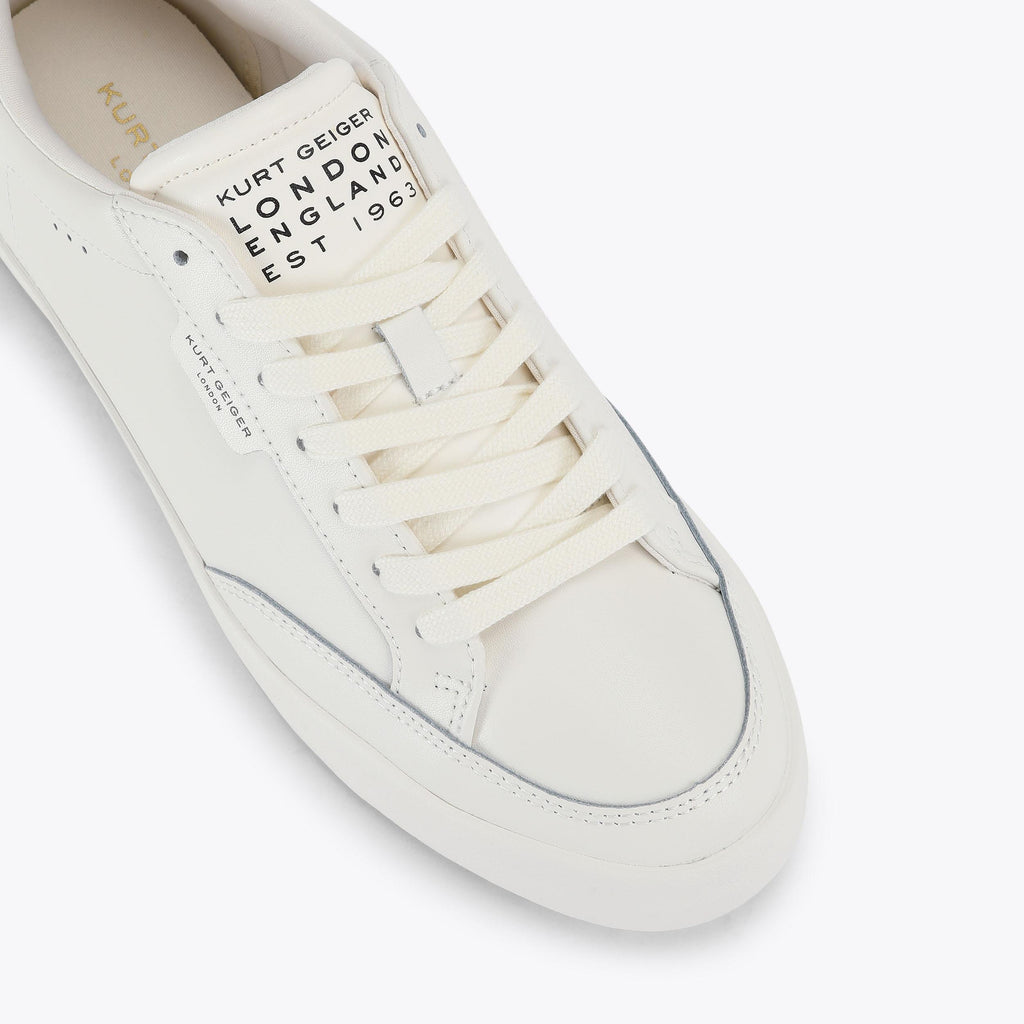 London Stitched Panel Sneaker in White Leather