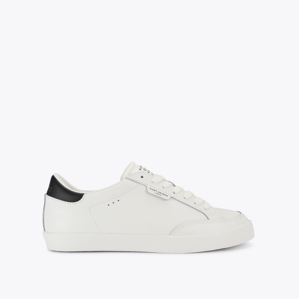 London Stitched Panel Sneaker in White Leather