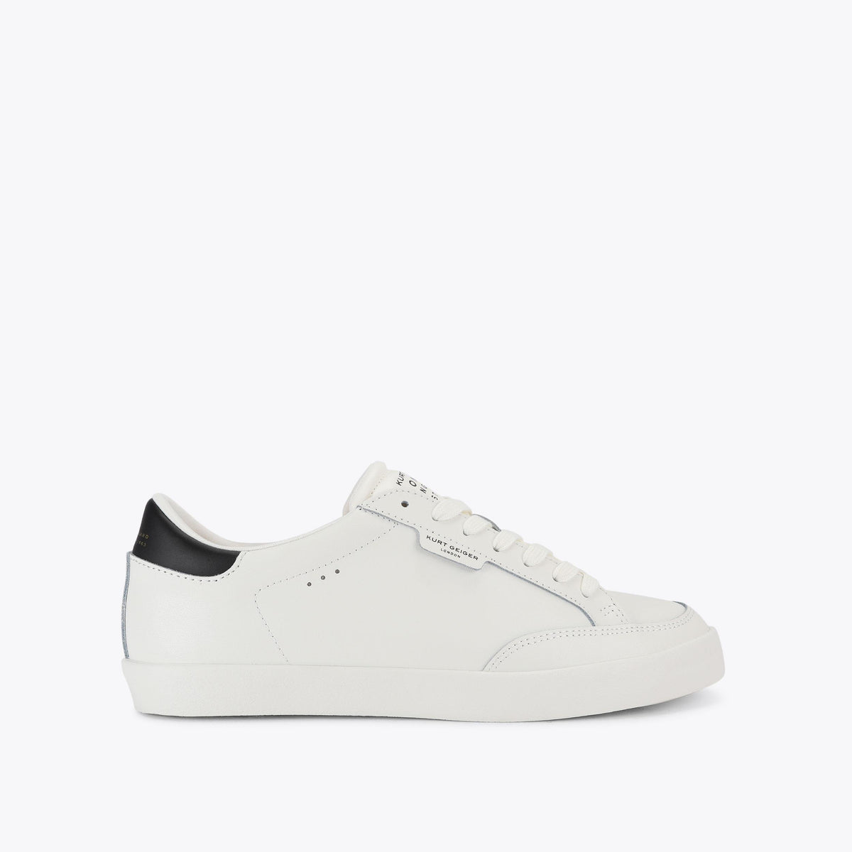 London Stitched Panel Sneaker in White Leather
