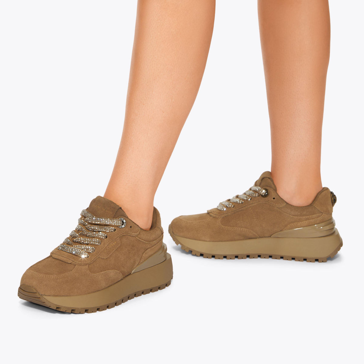 Metro Runner Sneakers in Camel Suede
