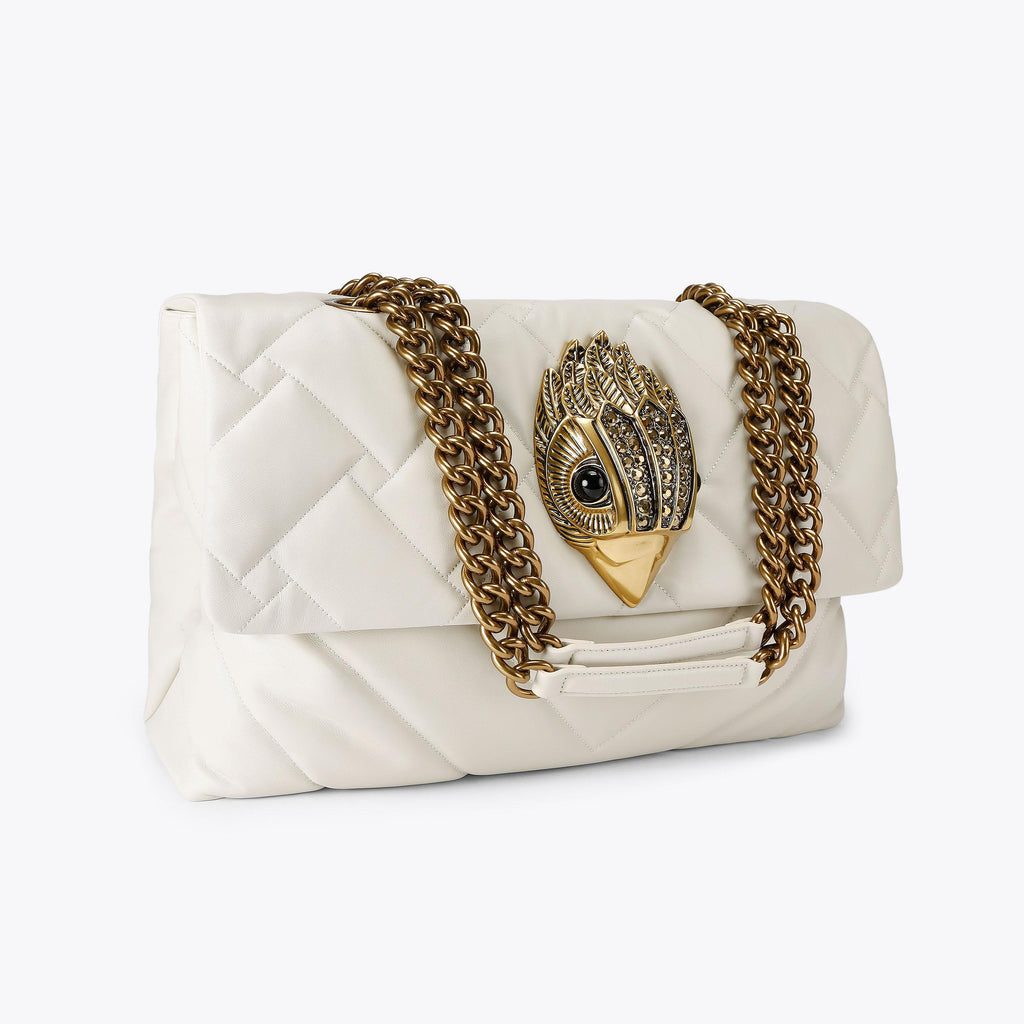 Macro Drench Kensington Bag in Bone White Lambskin