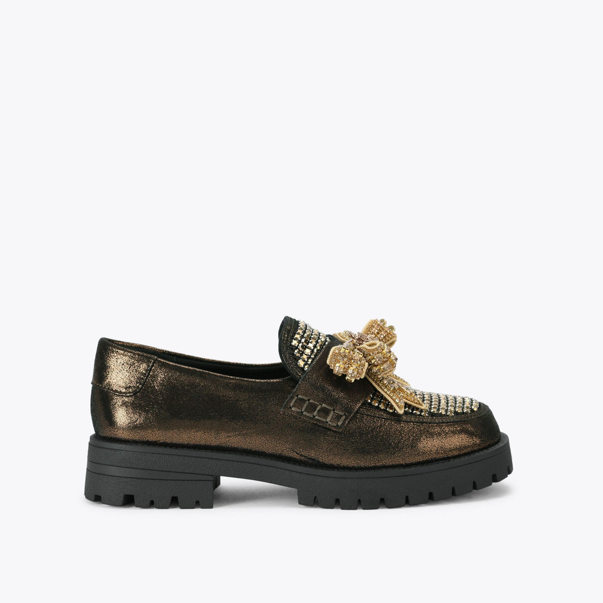 Bow Crystal Loafer metallics