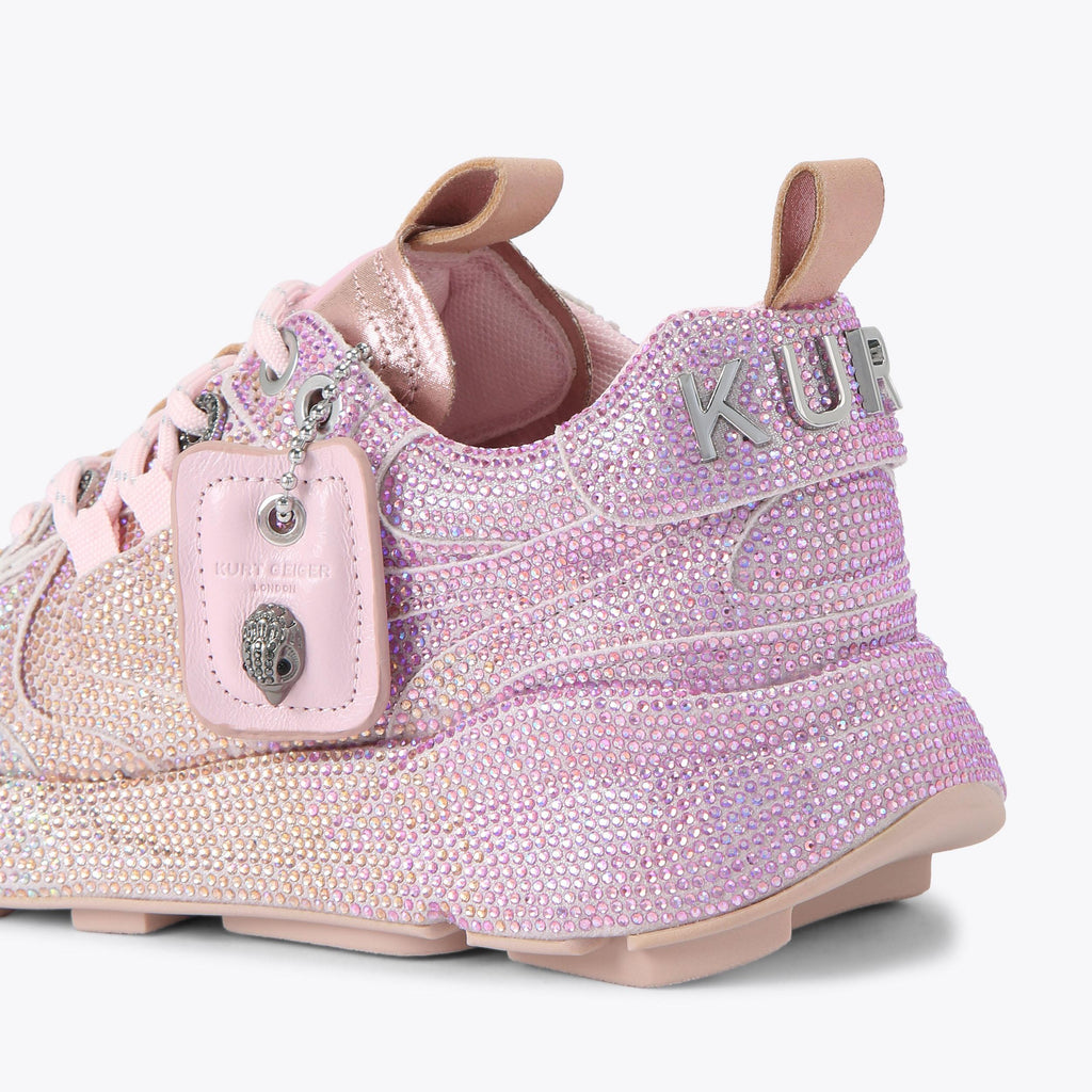 Kurt Crystal Runner Sneakers in Pink