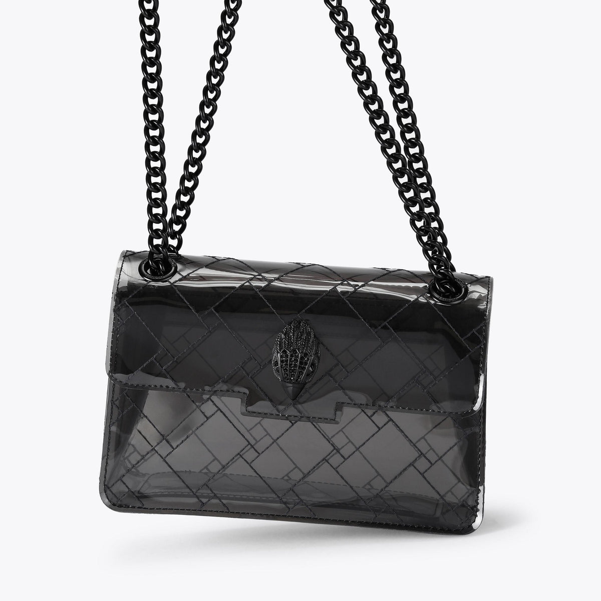 Mini Vinyl Kensington Drench Flap Bag in Black