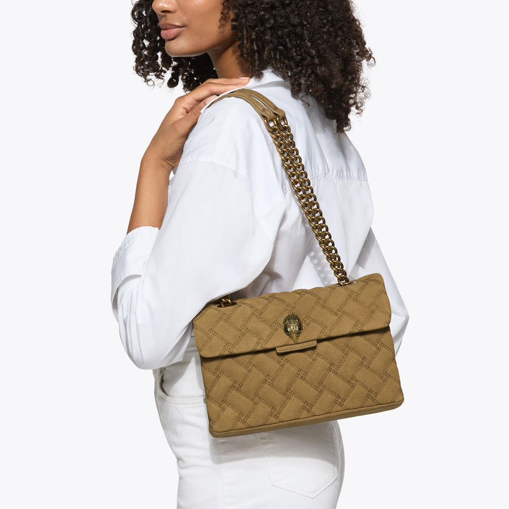Leather Kensington Shoulder Bag in Tan