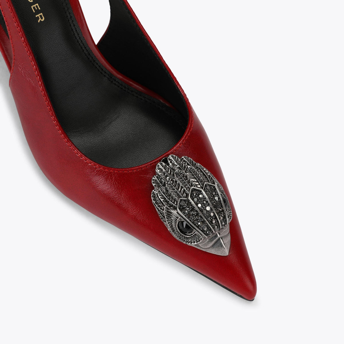 Belsize Eagle Slingback Heel in Red Leather