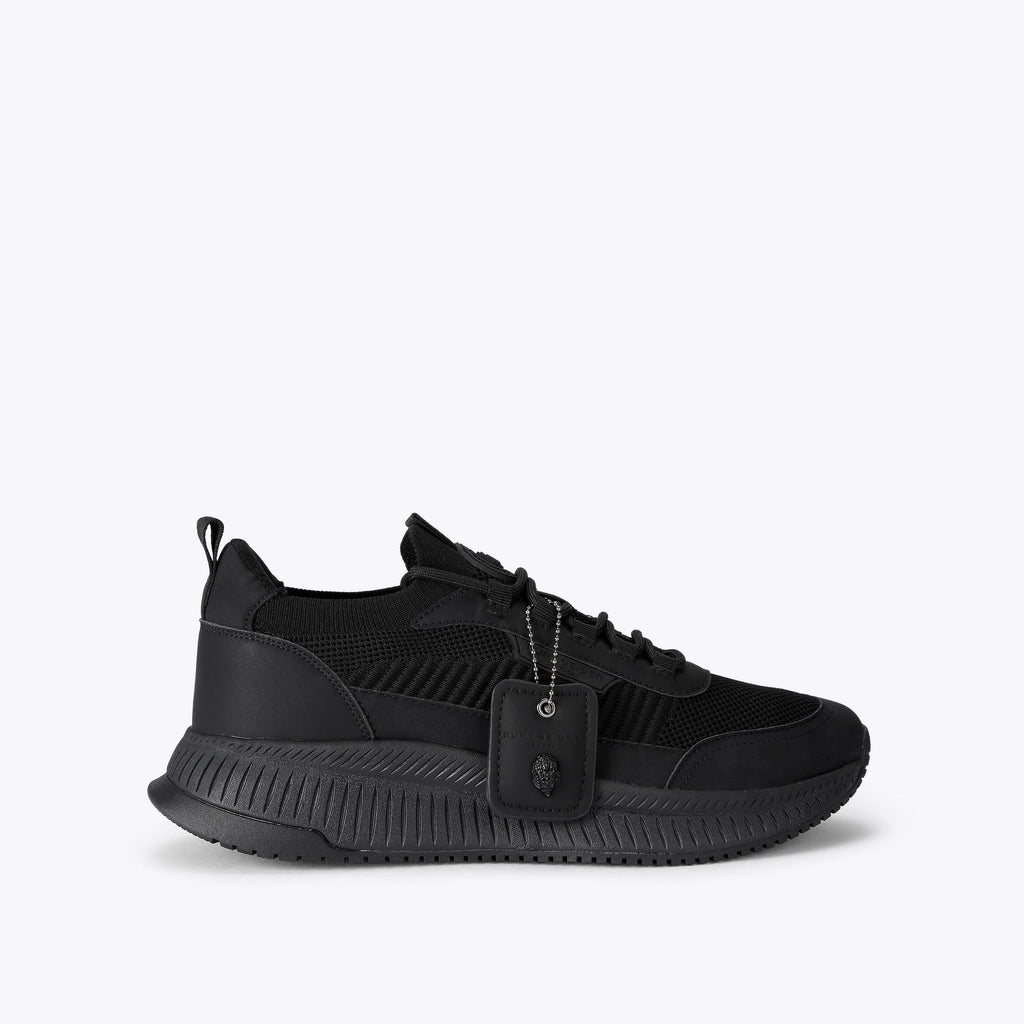 Manor Lace-Up Sneaker in Black Mesh
