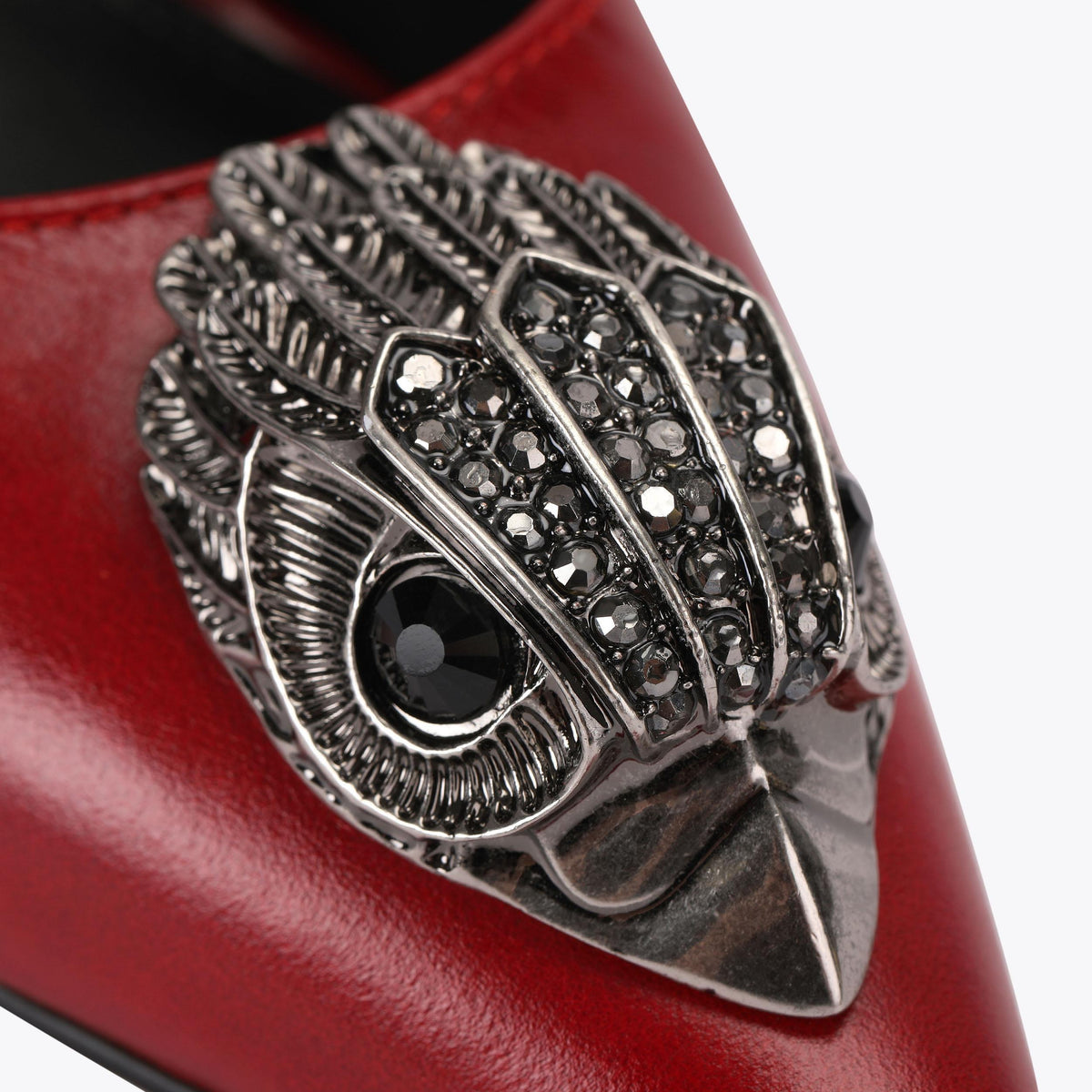 Belsize Eagle Slingback Heel in Red Leather