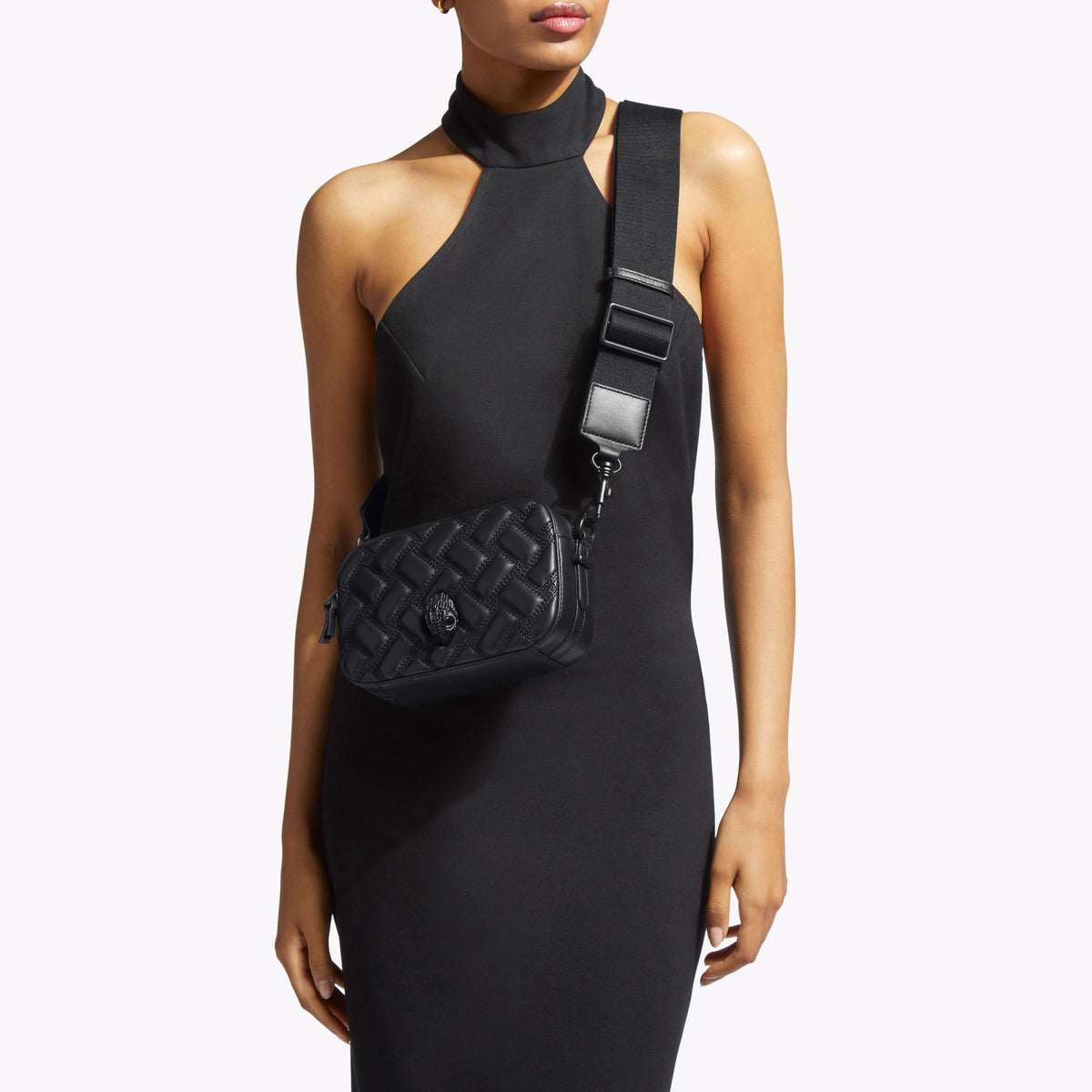 Small Kensington Drench Camera Crossbody Bag in Black