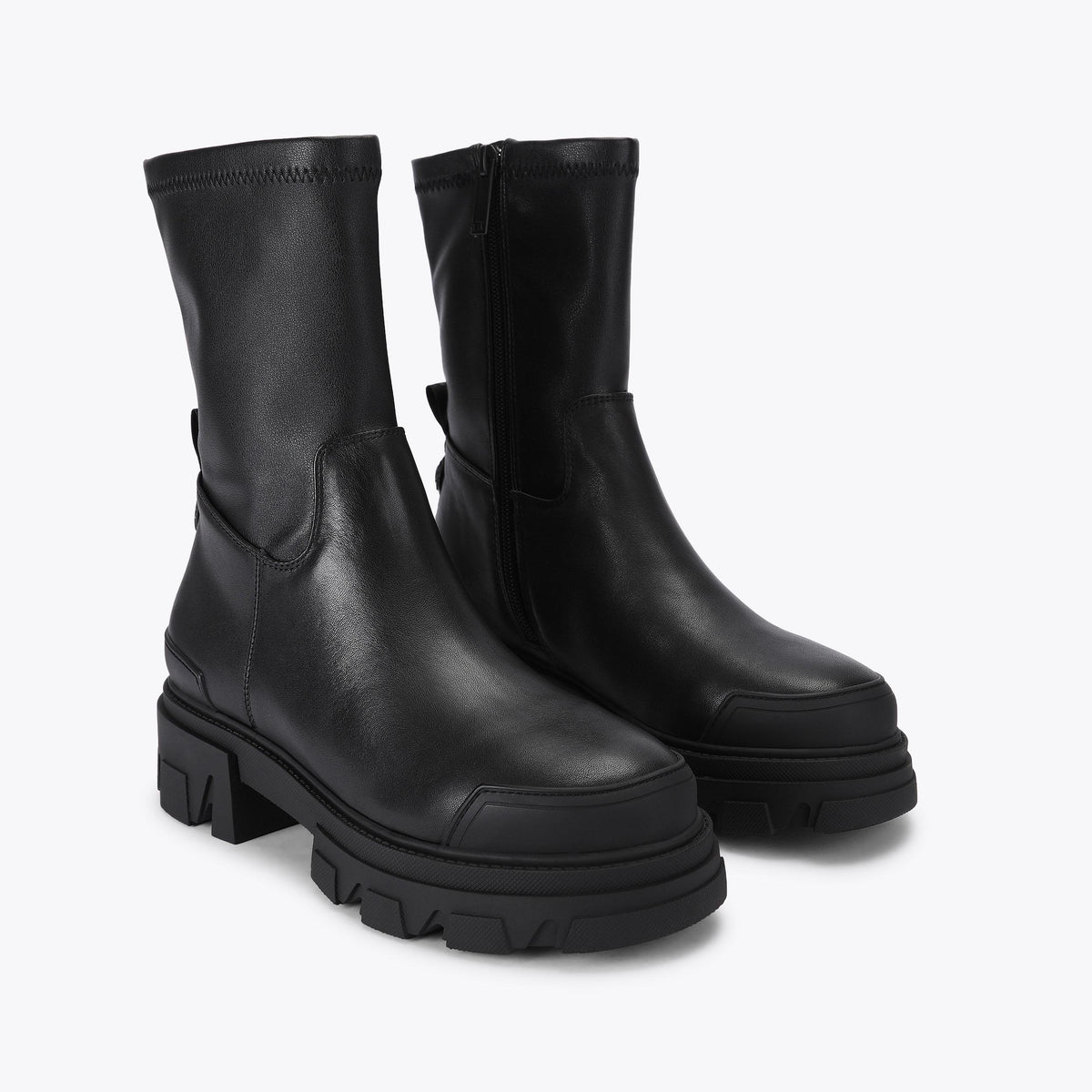 Stomp Sock Ankle Boot in Black