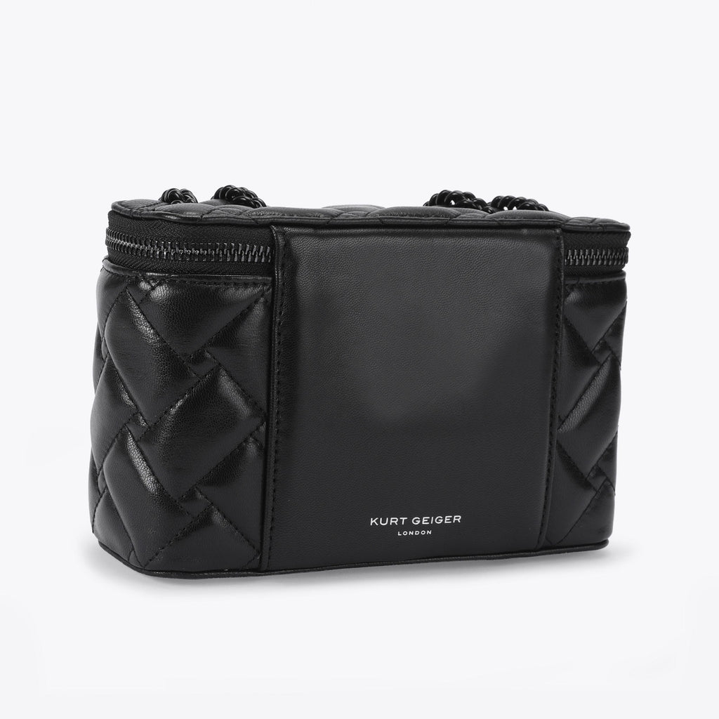 Mini Kensington Vanity Drench Case Bag in Black Leather